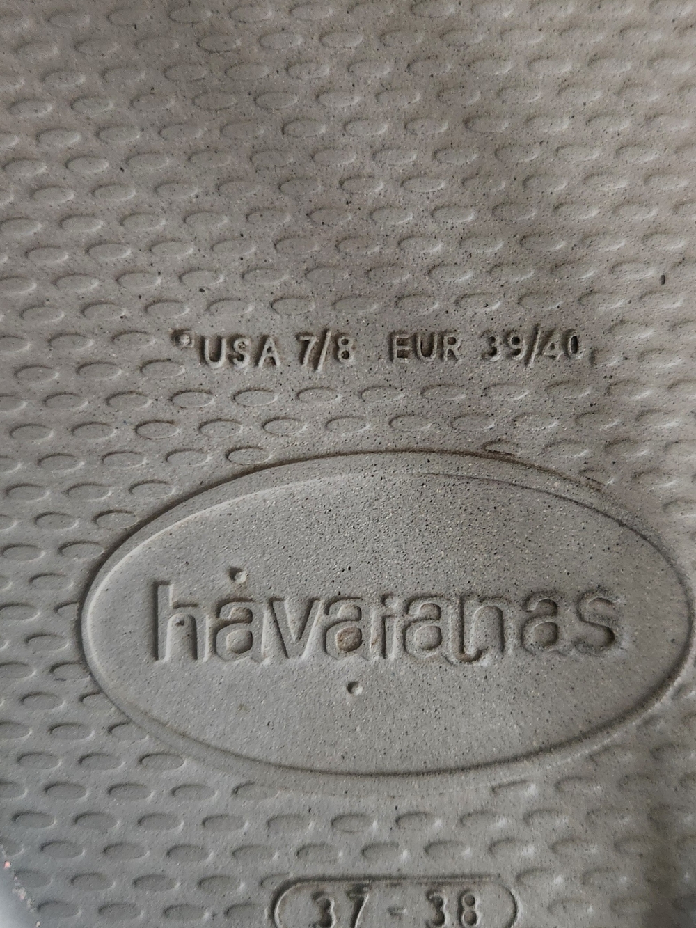Havaianas Women’s Metallic Silver Glitter Strap Flip Flops - Picture 2 of 2
